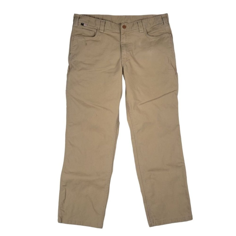 Carhartt Pants Men's Size 36x30 Tan Fire Resistant Carpenter Utility Work Pants